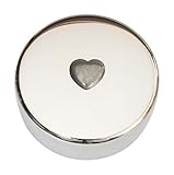 Polierte Oberfläche Gamekeepers Cottage gifts Pillendose aus Metall, Herzform, rund