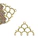 2 Pair Bead Ending Finding. Quality 24k Gold Plate Lakos IV Cymbal Metal Fashion Elements. Works with Miyuki 8/0 Beads and More!