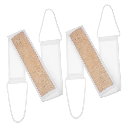WEKADRIN 2Pcs Exfoliating Loofah Back Scrubber Natural Shower Wash Cloth for Gentle Exfoliation Soft Towel Side for Sensitive Skin Bath Washing Towels for Men and Women