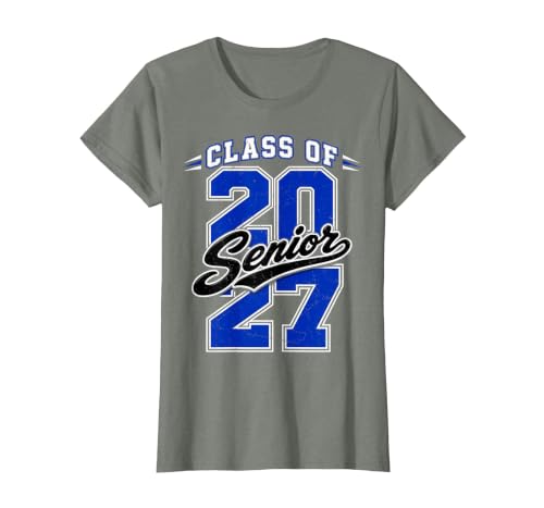 Class of 2027 Senior 2027 Graduation Graduate T-Shirt, Women, Olive Heather, X-Small