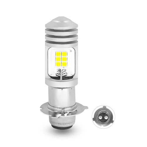 Ammtoo P15D-25-3（特殊）12 対応 LEDヘッドライト バイク用 LEDバルブ Hi/Lo切替 無極性 直流 交流 9V-30V 1400lm ライトバルブ ホワイト 6000K 高輝度 ヘッドランプ 長寿命の画像