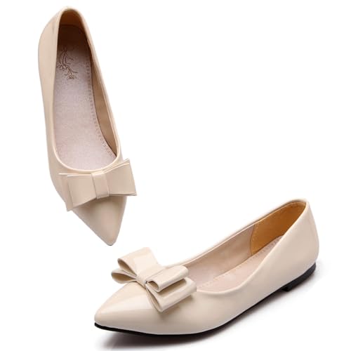 Comfort Flat Heel Pointed Toe Slip On Women Pumps2