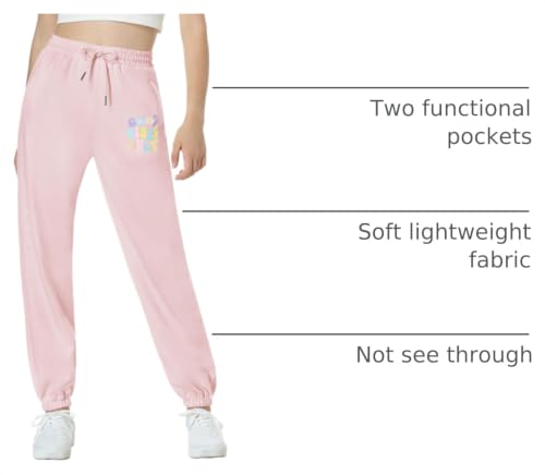 Image of EXARUS 3 Pack Girls Sweatpants Joggers Teen Sweat Pants Wide Leg | Tween Baggy Casual Preppy Pockets High Rise Elastic Waist School Sports Trendy Clothes Kids Youth Junior 6-14Y