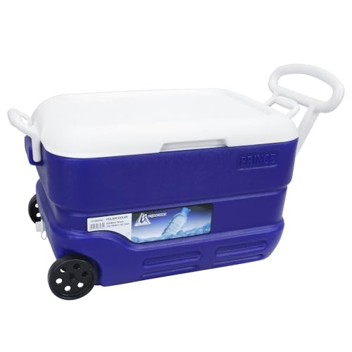 Waterside Polarcooler Kühlbox Driver mit Rädern 42 Liter - Idealer Reisebegleiter für Ausflüge und Angelreisen - Thermische Isolierung