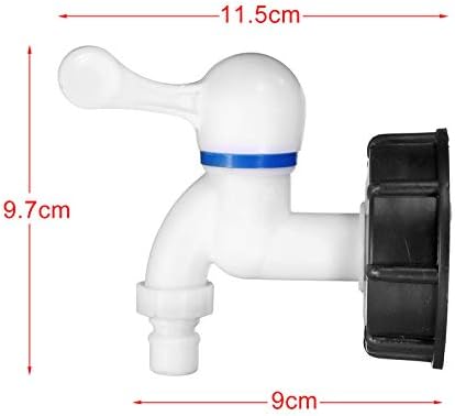 TOOLSTAR IBC Tank Adapter, 1/2" S60x6 White Ceramics Thread IBC Tank Adapter Tap Connector Replacement Valve Fitting for Home Garden - Image 3