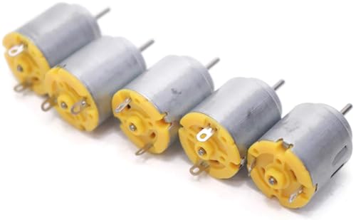 Image of ROBOWAY 3V DC Mini Motor High-Speed Electric Motors for DIY Fan, Toy Cars, School Projects, Science Experiments Iron Body (Pack of 20)