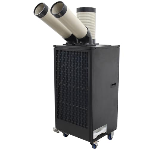 HQHAOTWU Industrial Air Conditioner Outdoor Indoor Spot Mobile Air Cooler 550m³/h Commercial Aircon with Two Outlet Tubes 220V