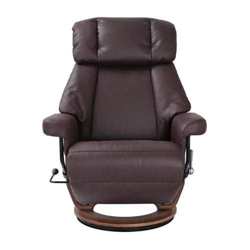 Sillón reclinable moderno tela marrón miniatura 7