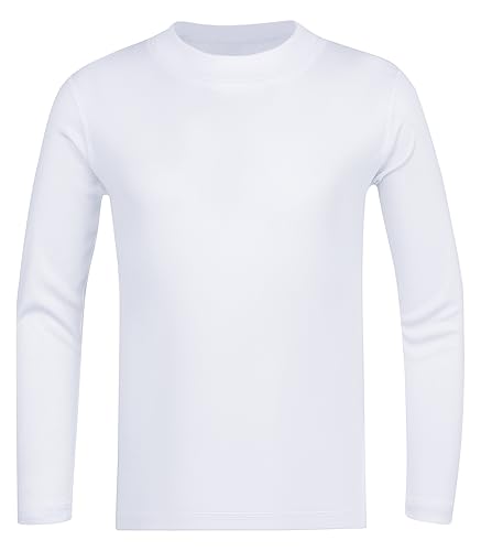 5T to Youth UPF 50+ Long Sleeve Rash Guard - Boys and Girls UV Protection Moisture Wicking Athletic T-Shirt