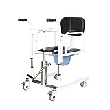 FOGLO Hydraulic Transfer Wheelchair for Home Use,Shower Wheelchair, Patient Lift Transfer Chair with