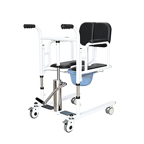Foglo Hydraulic Transfer Wheelchair For Home Use,Shower Wheelchair, Patient Lift Transfer Chair With 180° Split Seat, Toilet Lift Seats Bedside Commode With Potty, 330 Lbs ​Weight Capacity. #TOP2