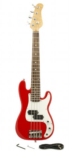 Edmbg Electric Base Guitar, Small Scale 36 Inch Children's Sized Mini, Color: Red #TOP23