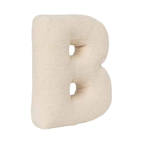 AQCQDQ Buchstabekissen, Kissen als Buchstaben, Waschbar Langlebig Buchstabe Kissen, Kuschelkissen Kinder Buchstabeform Dekokissen Kopfkissen Zierkissen, Kuschelige Kissen Buchstaben (B,40x35x10 cm)