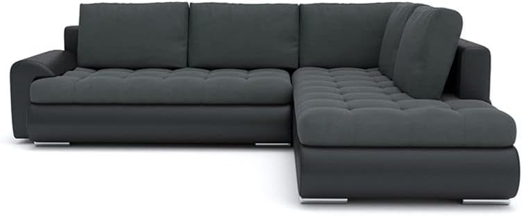 Bild von Ecksofa Tokio V mit Schlaffunktion! Best ECKSOFA! Eckcouch mit Bettkasten! Best! (Jasmine 96 + Soft 11 RECHTS), 200x75x230