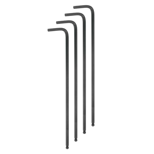 QUARKZMAN 4 Piezas de Llave Hexagonal de Bola de 2.5mm, Llave Métrica en Forma de L con Brazo Extra Largo de Acero Cromado Vanadio, Color Negro