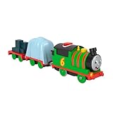 Thomas & Friends Motorized Toy Train Talking Percy Battery-Powered Engine with Sounds & Phrases for Preschool Kids 3+ Years, UK English Version, HWY32