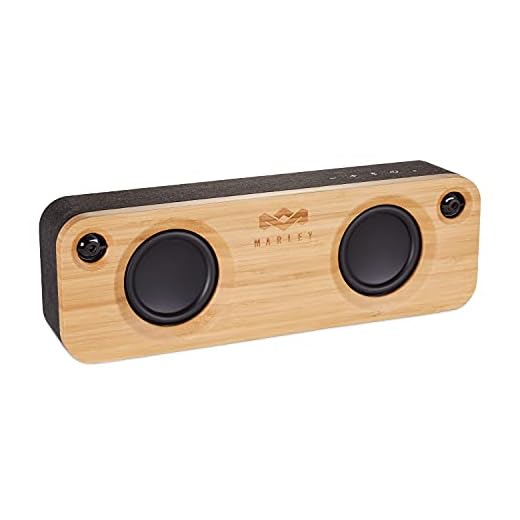 House of Marley, Get Together Bluetooth Portable Audio System - 3.5 Woofer & 1 Tweeters, 30m Wireless Range, 8 hour Playtime,Built In Battery, Sustainably Crafted, EM-JA006SB Signature Black