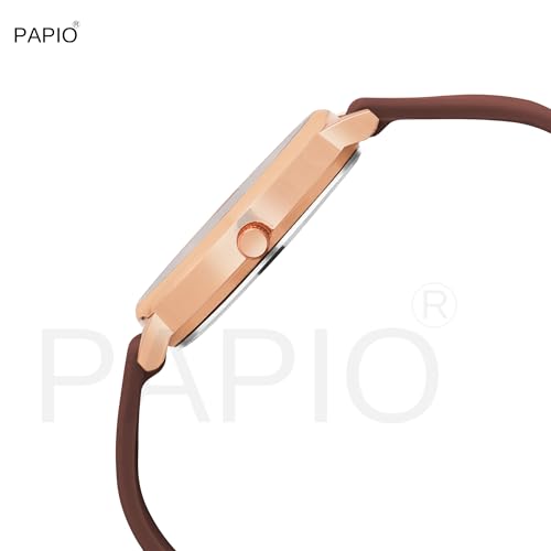 Image of PAPIO Silicone Strap Elegant Women's Analog Wrist Watch for Ladies and Girls | Stylish & Trendy | Premium Strap | Perfect for Casual, Party & Formal Wear