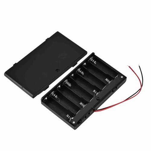 Generic Portapilas Portátil de 8 Piezas AA con Interruptor de Encendido/Apagado y Cierre Deslizante con Cerradura para Acampar Energía de Respaldo de Emergencia Hecho de Material ABS Duradero