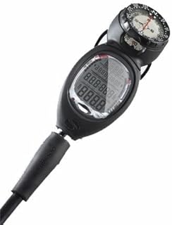 Sherwood Wisdom 3 Air Integrated Scuba Dive Nitrox Computer with Compass and Quick Disconnect (Black Console W/ Compass & QD)