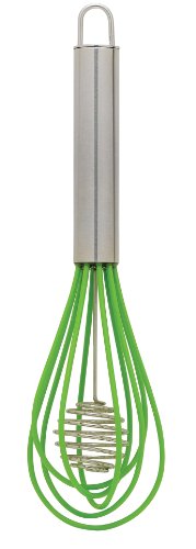Mrs. Anderson’s Baking Rapid Whisk Junior with Double Helix Spiral Blades, 18/8 Stainless Steel and Silicone, Green