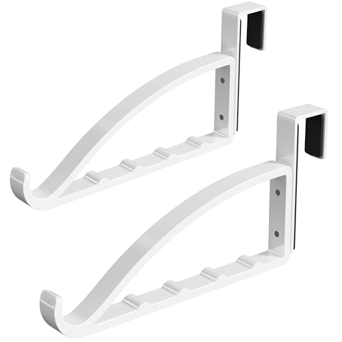 niffgaff 2 Pack White Over The Door Coat Hanger, Heavy