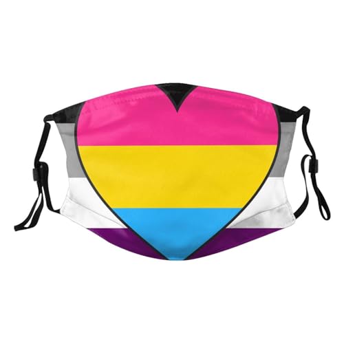 Asexual Panromantic Pride Flag Adult Dust Mask Adjustable Dust Face with 2 Filter96