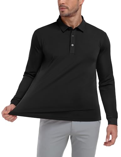 MIER Polo Shirts for Men Long Sleeve Dry Fit Golf Athletic Work Collared Shirt with UV SPF Sun Protection (Inherent UPF 50+)2