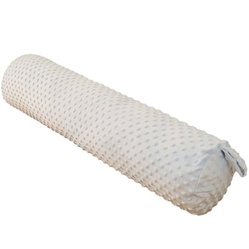 Almohada Cilíndrica 60/100/150cm, Cojín Cilíndrico Redondo,Cojín Cervical de Soporte,Cojín Lumbar Y Cojín De Rodillas, para Dormir/Hogar/Oficina(Azul Claro,150cm x 22cm)