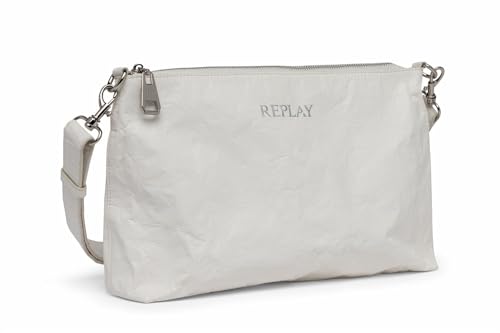 Replay Ladies Faux Leather Handbag, Optical White 001, Einheitsgröße