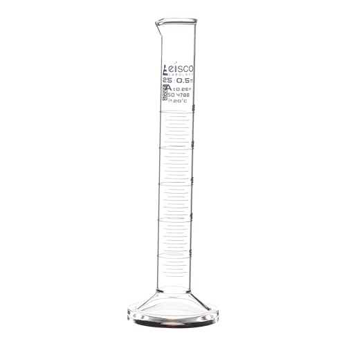 Éprouvette graduée verre borosilicate 25 ml Classe A Eisco Labs graduations bleues