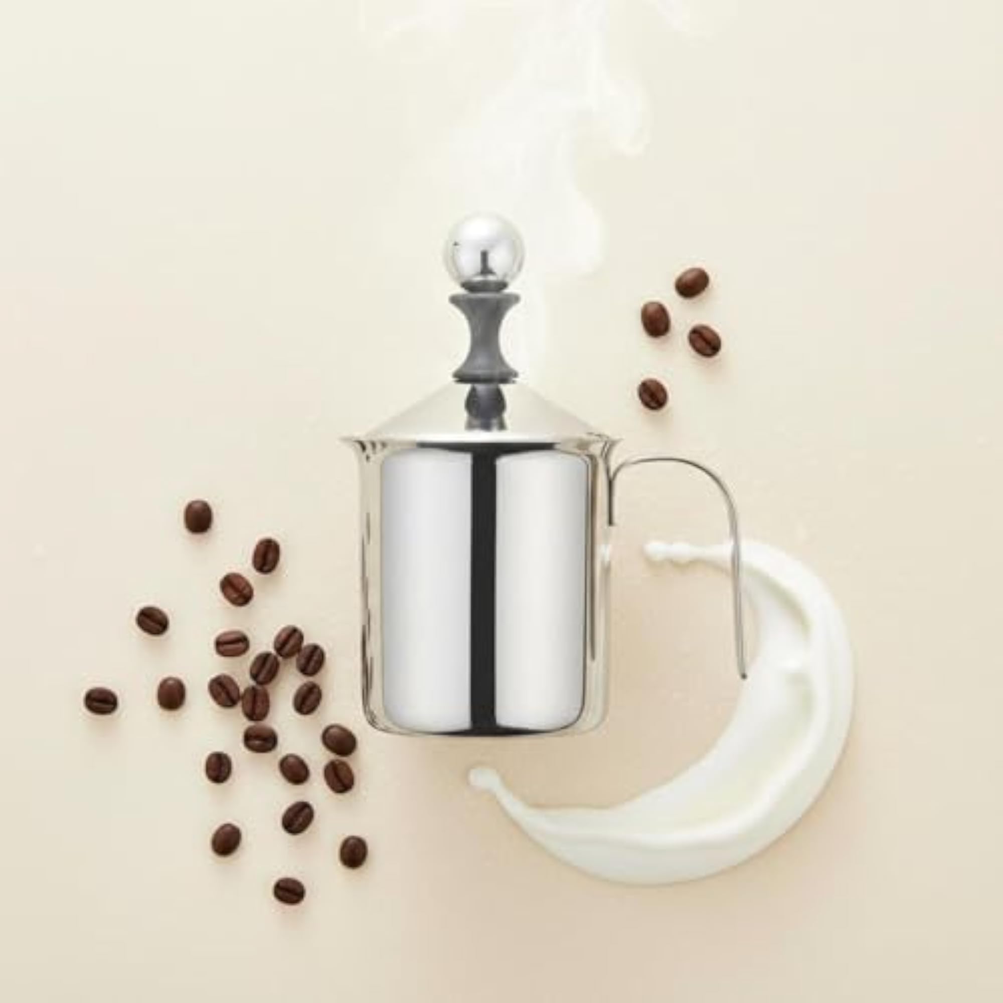 Heat Resistant Latte Art Pitcher with Double Wall Design