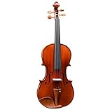 SUPERFICIE DE BUEN ASPECTO: la placa superior del violín de tamaño completo está hecha de madera maciza de abeto, y la placa trasera está hecha de arce. El cuerpo semi-pintado a mano hace que la pintura del violín sea suave pero no áspera, brindándote una buena experiencia sensual. Hace que los violines se vean más elegantes.