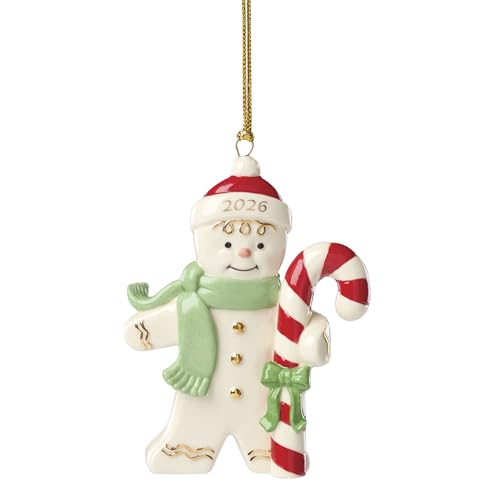 Lenox 2026 Gingerbread Man with Candy Cane Ornament