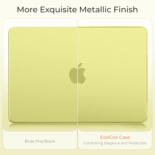 Image of EooCoo Compatible for Apple 2026 MacBook Neo Case 13 inch Laptop A3404 A18 Pro Chip with Liquid Retina Display, 100% Match Official Color, Scratch Resistant, Hard Shell Protective Cover, Frost Citrus
