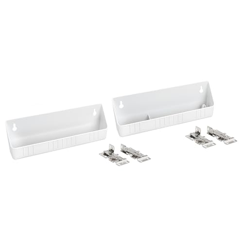 Rev-A-Shelf 11' Tip-Out Plastic Sink Trays for Kitchen and Bathroom Base Cabinet, Pack of 2 Pullout Vanity Shelf Home Organizer, White, 6572-11-11-52