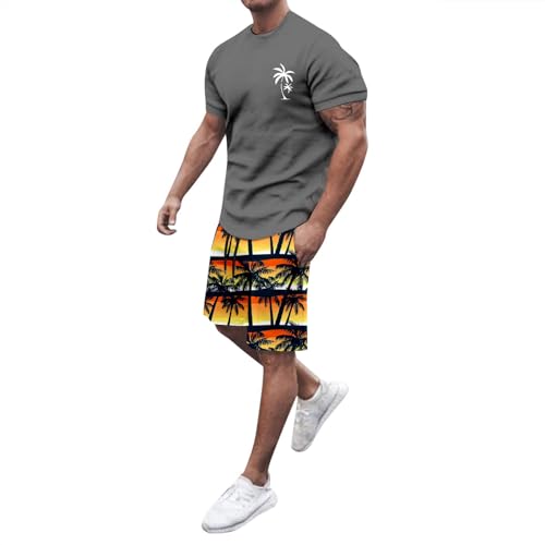 Ensemble homme anti-transpira​tion t-shirt et short gris pour un confort optimal en XXXXXL