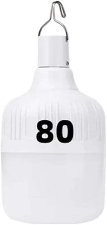 USB Rechargeable LED Emergency Light Portable Lantern for Power Outage Outdoor Light Bulb Hiking(80W)