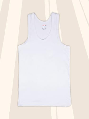 Image of LUX PARKER Boy's Regular Fit Plain Vest | 100% Cotton| Skin Friendly | U- Neck | Lightweight | Pack of 9
