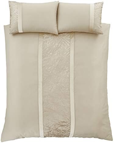 Catherine Lansfield Velvet Sparkle Easy Care King Duvet Set Champagne
