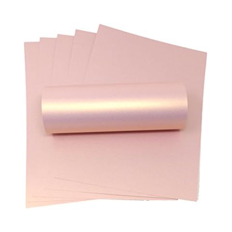 Syntego Tarjeta A4 rosa dorada con brillo nacarado dorado Cover