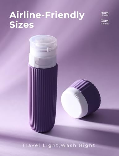 مراجعة Yiorxu: مجموعة 9 عبوات سفر سيليكون 90 مل قابلة للعصر، مانعة للتسرب وموافقة TSA وخالية من BPA - الصورة 6