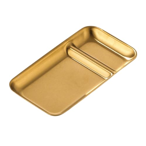 MALSSE Robusto piatto per spuntini in acciaio inossidabile con aspetto delicato adatto per cuochi domestici e stabilimenti da pranzo