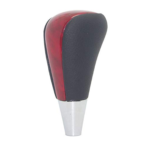 Pursuestar Black Leather Red Cherry Wood Upgrade Shift Knob for Camry Crown Solara Sienna Landcruiser Hiace Corolla Avalon Lexus ES GS is Replacement M8x1.25