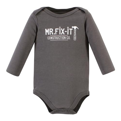 Image of Hudson Baby baby-boys Cotton Long-sleeve Bodysuits 5-pack