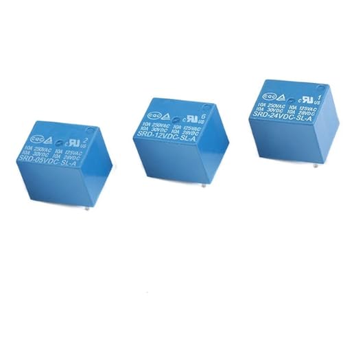 Relais SRD-12VDC-SL-A 12V DC, lot de 2 commutateurs à 4 broches et 5 broches pour circuit imprimé