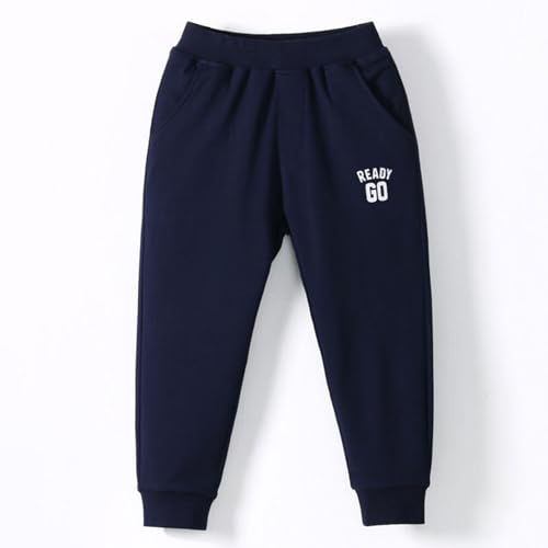 Kids Boys Jogger Sweatpants Solid Color Athletic Gym Workout Pant Elastic Waistband Legging with Pockets2