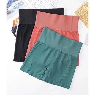 Short Fitness Sem Costura Exercício Yoga Cintura Alta