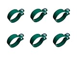 Zaunschelle 48mm Pfostenschelle Strebenschelle Befestigungsschelle Schelle Grün für Zaun Maschendrahtzaun 6 Stück