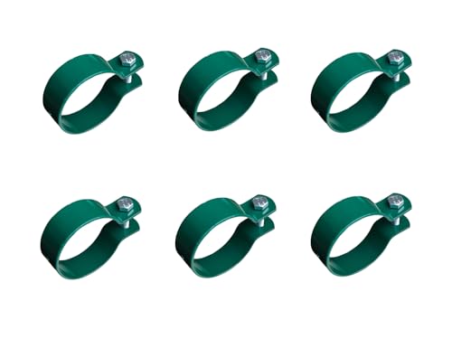 Abrazaderas Para Valla De 48 Mm, 6 Unidades, Color Verde